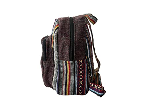 Z ZILLION CRAFT All natural mini Hemp back pack for men and women. 100 % Eco friendly vegan material from Hemp and Gheri. Multi color small size light back pack.