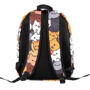 GK-O Cute Cat Canvas Backpack School Shoulder Bag Laptop Bag