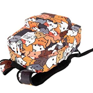 GK-O Cute Cat Canvas Backpack School Shoulder Bag Laptop Bag