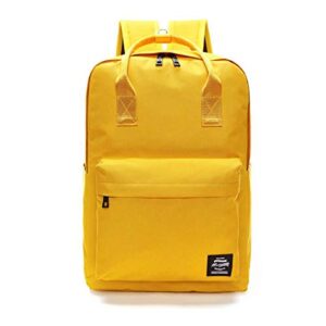 yingtech lady boy girls backpack women preppy school bags for teenagers men oxford travel bags girls laptop backpack mochila (yellow)