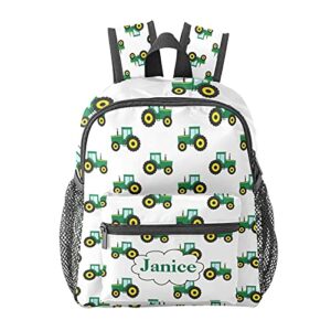 personalized farm tractor toddler backpack with name waterproof pack for children kids
