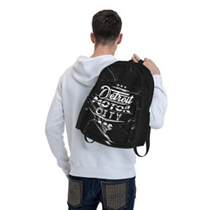 Ruento-Michigan-Detroit-Motor-City-Backpack, Laptop Backpack Gym Bags Travel Daypack School Bookbags For Teens Boys Girls