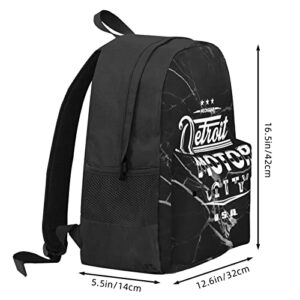 Ruento-Michigan-Detroit-Motor-City-Backpack, Laptop Backpack Gym Bags Travel Daypack School Bookbags For Teens Boys Girls