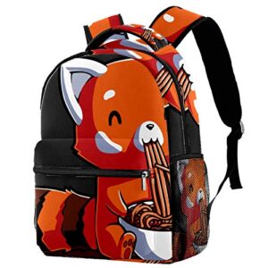 schoolbag bookbag red panda backpack for teen girls boys school bags fits 14 inch laptop bag