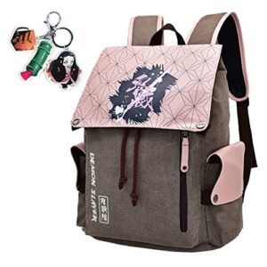 backpack drawstring rucksack canvas laptop backpack bookbag travel bag for unisex teens adults one size pink