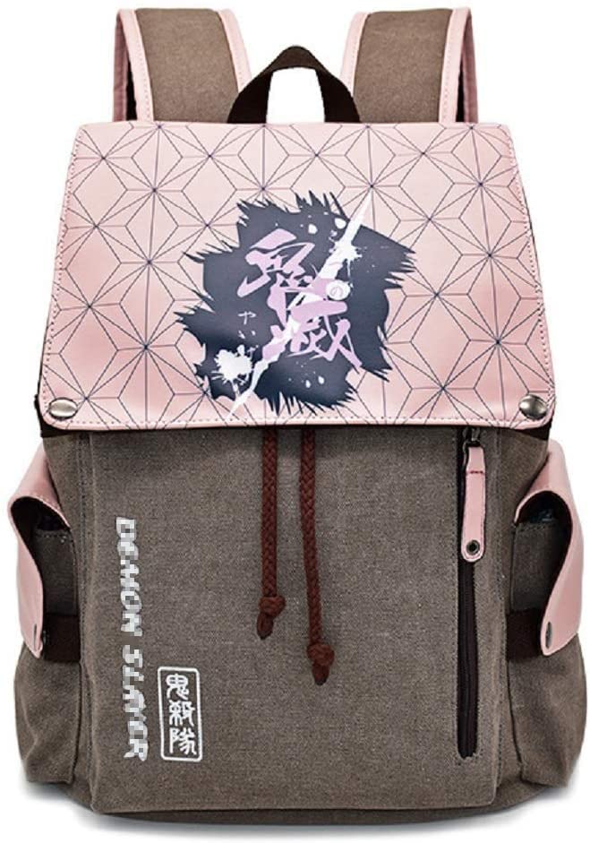 Backpack Drawstring Rucksack Canvas Laptop Backpack Bookbag Travel Bag For Unisex Teens Adults One Size Pink
