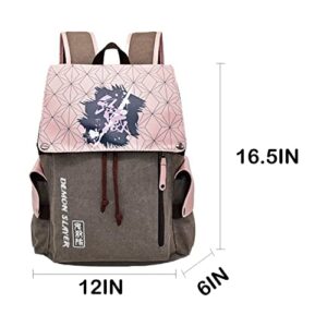 Backpack Drawstring Rucksack Canvas Laptop Backpack Bookbag Travel Bag For Unisex Teens Adults One Size Pink