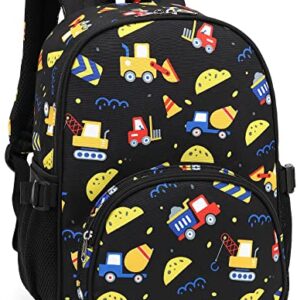 Kids Backpack Boys Girls Preschool Backpacks Toddler Bookbag Kindergarten Daycare Nursery School Bag with Chest Strap (Truck Black)