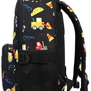 Kids Backpack Boys Girls Preschool Backpacks Toddler Bookbag Kindergarten Daycare Nursery School Bag with Chest Strap (Truck Black)