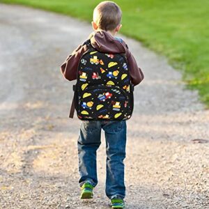 Kids Backpack Boys Girls Preschool Backpacks Toddler Bookbag Kindergarten Daycare Nursery School Bag with Chest Strap (Truck Black)