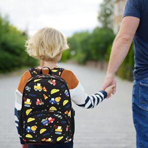 Kids Backpack Boys Girls Preschool Backpacks Toddler Bookbag Kindergarten Daycare Nursery School Bag with Chest Strap (Truck Black)