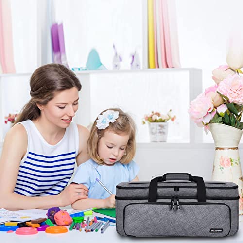 Carrying Case for Cricut Maker, Double-Layer Cricut Bag for Cricut Machine with Cover and Cutting Mat Pocket Compatible with Cricut Explore Air, Air 2, Maker, Maker 3, Organization and Storage Bags, Cricut Accessories