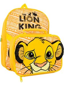 disney kids backpack and lunchbag set lion king yellow