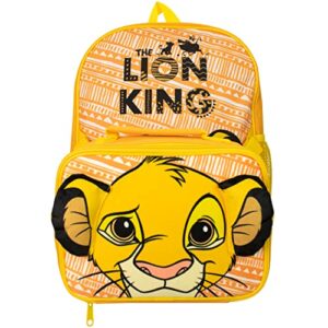 Disney Kids Backpack and Lunchbag Set Lion King Yellow