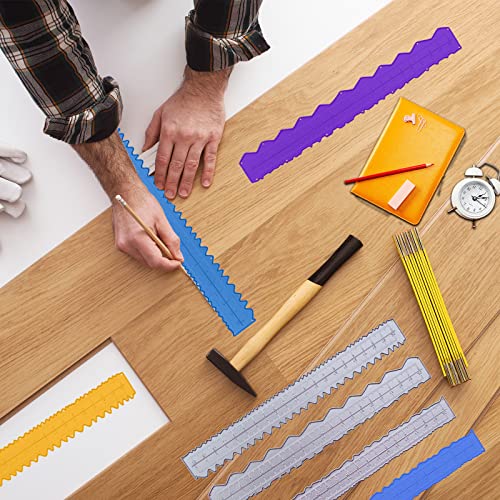 JHGCVX 3 Pieces 8.4 Inches Metal Irregular Edges Ruler Deckle Edges Ruler Measuring Embossing Cutting Dies Paper Tearing Ruler for Card Making Scrapbooking Craft Decor School Office DIY Tools