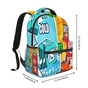 KIDZOY Teens Laptop Backpack Cartoon Unisex Student School Bookbag Casual College Daypack For Boys Girls Travel Hiking Camping