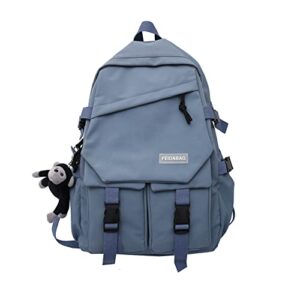 haozhixin school backpack,college high school laptop backpacks,waterproof large travel daypack kawaii bookbags for men women students, blue, (l6f3256o9j11my)