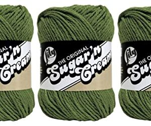 Bulk Buy: Lily Sugar 'n Cream Solids 100% Cotton Yarn (3-Pack) (Sage Green #0084)