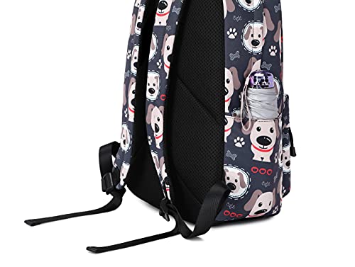 Wadirum Fashion School Backpack for Boy and Girl Weekend Travel Laptop Backpack Dog