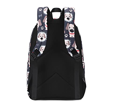 Wadirum Fashion School Backpack for Boy and Girl Weekend Travel Laptop Backpack Dog