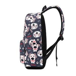 Wadirum Fashion School Backpack for Boy and Girl Weekend Travel Laptop Backpack Dog