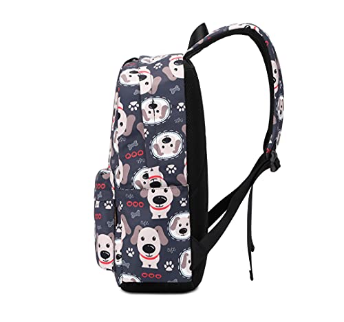 Wadirum Fashion School Backpack for Boy and Girl Weekend Travel Laptop Backpack Dog