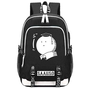 fdgdfg anime backpack cosplay school bag with usb charging port laptop backpack unisex (black5)