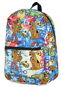 scooby doo themed allover design tie dye travel laptop backpack