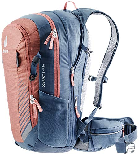 DEUTER Unisex – Adult's Compact EXP 14 Bicycle Backpack, Redwood-Navy, 17 L