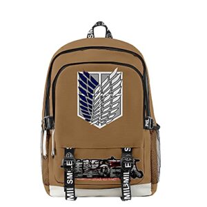 attack on titan backpack oxford school bag teenager child bag travel backpack (3)