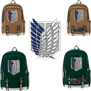 Attack on Titan Backpack Oxford School Bag Teenager Child Bag Travel Backpack (3)