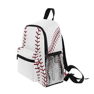 AUUXVA Baseball Lace Sport Ball Kids Toddler Backpack for Men Women, Preschool Shoulder Bag School Bookbag Backpack for Boy Girls Student Baby Diaper Bag Nursery Bag