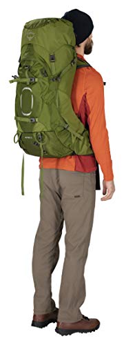 Osprey Aether 55 Men's Backpacking Backpack , Garlic Mustard Green, Large/X-Large