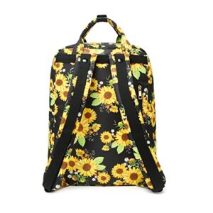 NOHCLIE Print Laptop Backpack, Classic College School Backpack,Water Resistant Casual Daypack Bookbag for Women (Sunflower) Medium