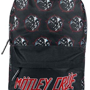 Motley Crue Backpack Bag Heavy Metal Power Band Logo Official Rocksax Black