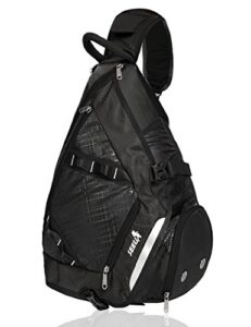 seeu large sling bag backpack with shoe pocket, 32l multi-pocket gym bag (black)