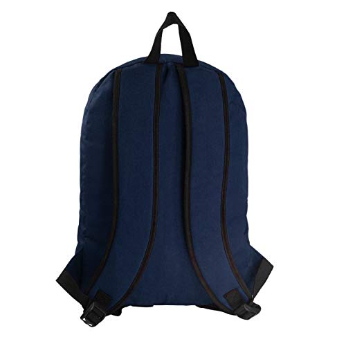 K-Cliffs Basic Backpack Classic Simple School Book Bag Student Daily Daypack 18 Inch Navy 18"x13"x16"