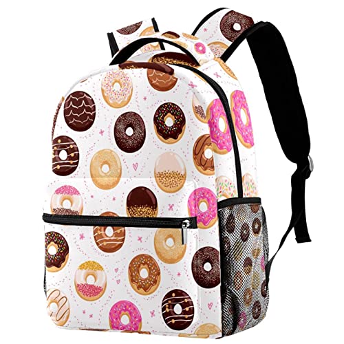 School Backpack Travel Backpack,Boy Girl Backpack,colorful donuts,Outdoor Sports Rucksack Casual Daypack