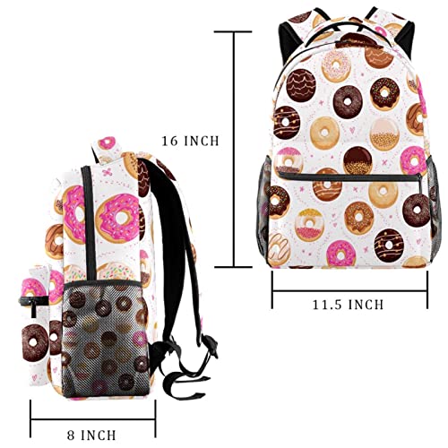 School Backpack Travel Backpack,Boy Girl Backpack,colorful donuts,Outdoor Sports Rucksack Casual Daypack