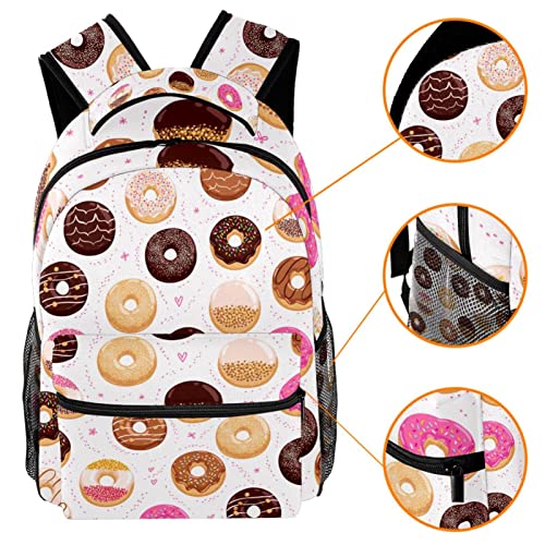 School Backpack Travel Backpack,Boy Girl Backpack,colorful donuts,Outdoor Sports Rucksack Casual Daypack