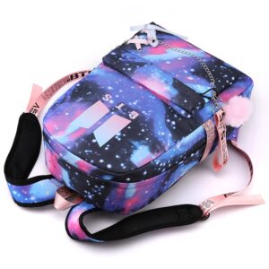 JinJuKPOP Merchandise Backpack School Bookbag Daypack Laptop Backpacks USB backpack