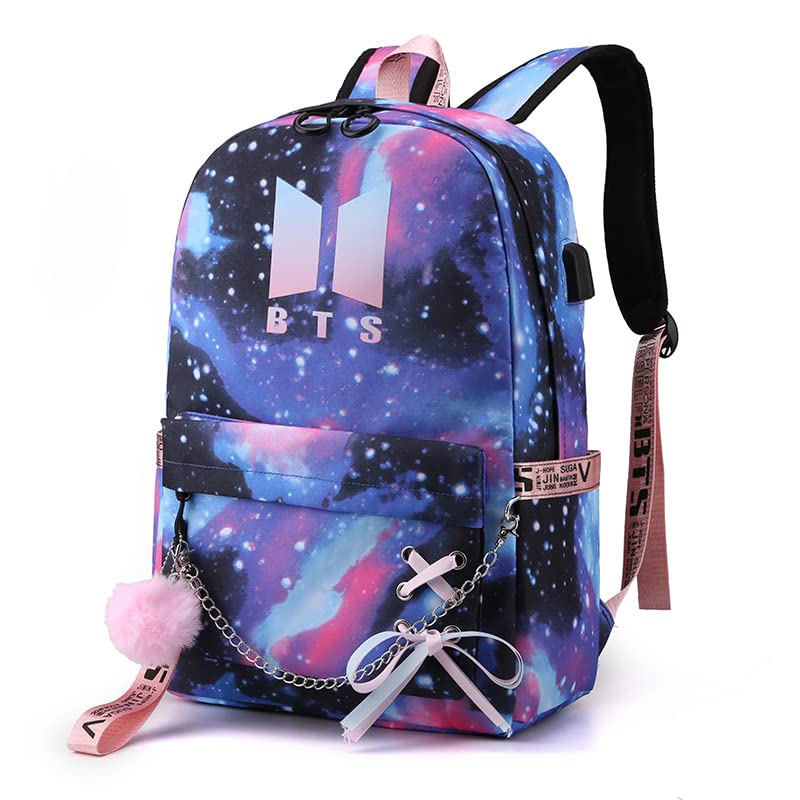 JinJuKPOP Merchandise Backpack School Bookbag Daypack Laptop Backpacks USB backpack