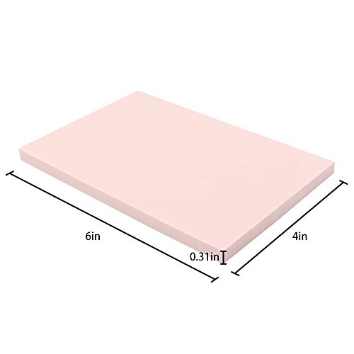 SGHUO 8 Pcs 4"x6" Pink Rubber Carving Blocks Linoleum Block Stamp Making Kit