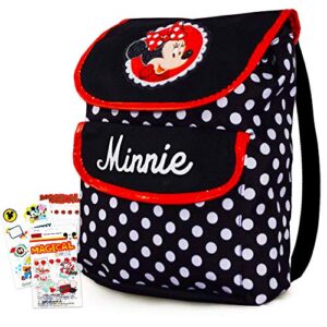 minnie mouse mini backpack set – minnie mouse preschool backpack bundle with stickers | minnie mouse backpack for toddler girls