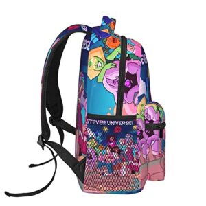 Pobecan Steven Anime Universe Backpack Funny Laptop Back Pack Book Bag Hiking Outgoing Daypack For Women Mens