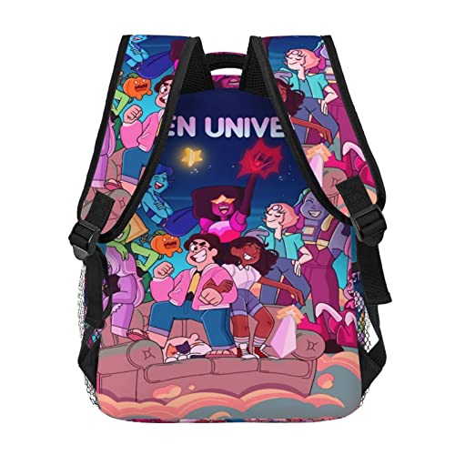 Pobecan Steven Anime Universe Backpack Funny Laptop Back Pack Book Bag Hiking Outgoing Daypack For Women Mens