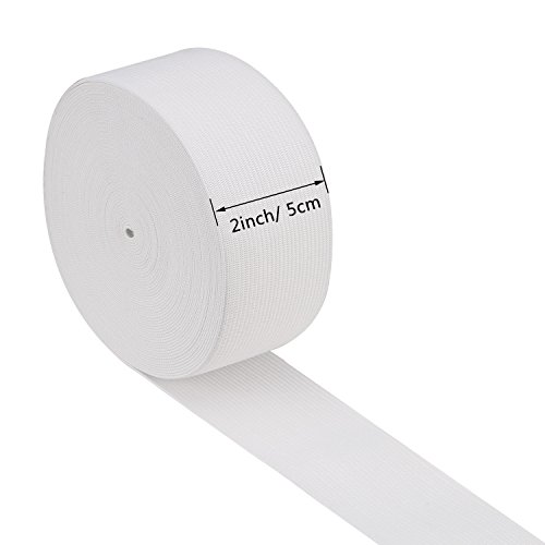 White Knit Elastic Spool (2 Inch x 11 Yard)