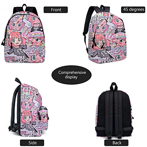 Anya Forger Backpack Yor Forger School Bag Cosplay Backpack with Pencil Box