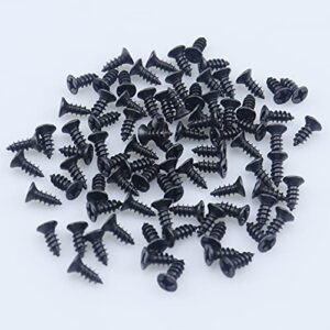 Frame Picture Turn Button Fasteners Set 100 Pieces Picture Frame Hardware Backing Clips with 100 Pieces Screws for Craft, Hanging Pictures, Photos, Drawing, Black (Turn Button)
