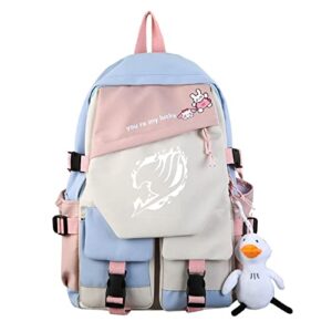 isaikoy anime fairy tail backpack bookbag shoulder school bag daypack laptop bag 10